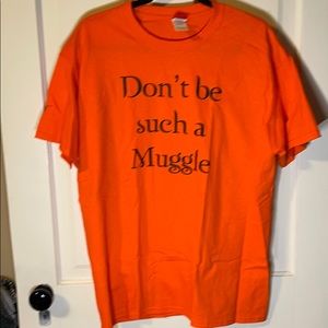 Orange Harry Potter themed shirt